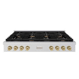 ZLINE 48" Paramount Gas Rangetop Stainless Steel Champagne Bronze SRTZ-48-CB