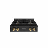 ZLINE 30" Paramount Gas Rangetop Black Stainless Steel Champagne Bronze SRTBZ-30-CB