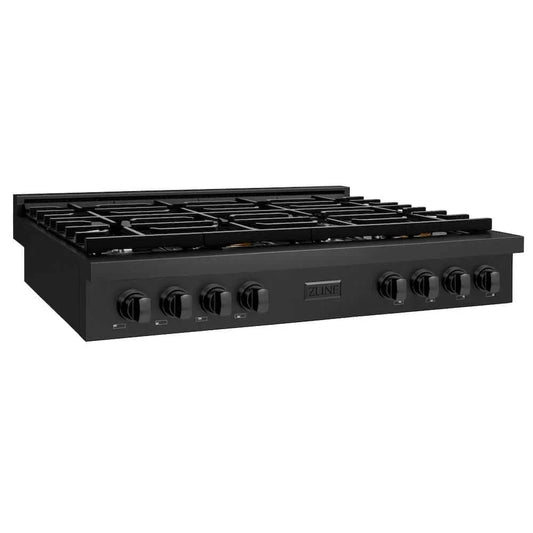 ZLINE 48" Paramount Gas Rangetop Black Stainless Steel SRTB-48