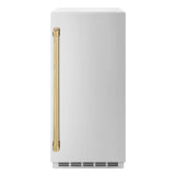 ZLINE 15" Touchstone Gourmet Ice Maker Drain Pump Stainless Steel Door Polished Gold IGMDZ-ST-15-G
