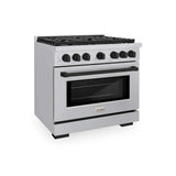 ZLINE 36"Gas Range, Convection Oven Stainless Steel, Matte Black, SGRZ-36-MB