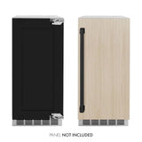 ZLINE 15" Touchstone Clear Cube Ice Maker Drain Pump Panel Ready Door Black Matte Door ICCDPZ-15-MB