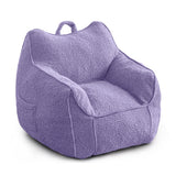 MAXYOYO Kids Bean Bag Chair, Sherpa Bean Bag Couch with Decorative Edges for children's room (Purple)