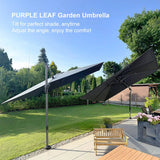 PURPLE LEAF Best Value Cantilever Patio Umbrella with Left-Right Tilt and 360° Swivel Outdoor Umbrellas