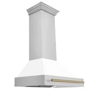 ZLINE 36" Autograph Stainless Wall Range Hood, 8654STZ-WM36-CB