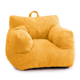 MAXYOYO Kids Bean Bag Chair, Corduroy Bean Bag Couch with Armrests for Children's Room (Yellow)