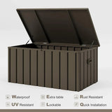 PURPLE LEAF Outdoor Deck Box Waterproof Lockable Storage Box Container with Lid Deck Organization for Patio Cushions Side Table Pool Accessories Garden Tools
