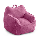 MAXYOYO Kids Bean Bag Chair, Sherpa Bean Bag Couch with Decorative Edges for children's room (Pink)
