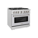 ZLINE 36" Select Gas Range Convection Gas Oven DuraSnow® Stainless Steel HGRS-36