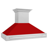 ZLINE 48" Autograph DuraSnow Red Stainless Wall Range Hood 8654SNX-RM-48