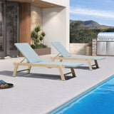 PURPLE LEAF Extra Large Patio Chaise Lounge French Outdoor Wicker Lounger Matte Teak Aluminum Frame 771LBS Capacity PE Rattan Adjustable Backrest for Pool Garden Beach Backyard