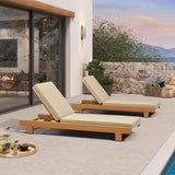 PURPLE LEAF Outdoor Daybed for Patio,  Poolside Chaise Lounge Bed with Cushion, Olefin Blend Fabric, Aluminum Frame Sunbed with Side Table for Deck and Backyard