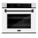 ZLINE 30" Autograph Edition Professional True Convection Single Wall Oven, Air Fry, Self Clean, White Matte, Matte Back WASZ-WM-30-MB