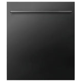 ZLINE 24" Dishwasher In Black Stainless Steel, Stainless Tub, Modern Style Handle DW-BS-H-24