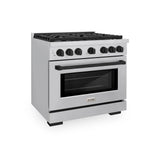 ZLINE 36"Paramount Dual Fuel Range Stainless Steel Matte Black SDRZ-36-MB