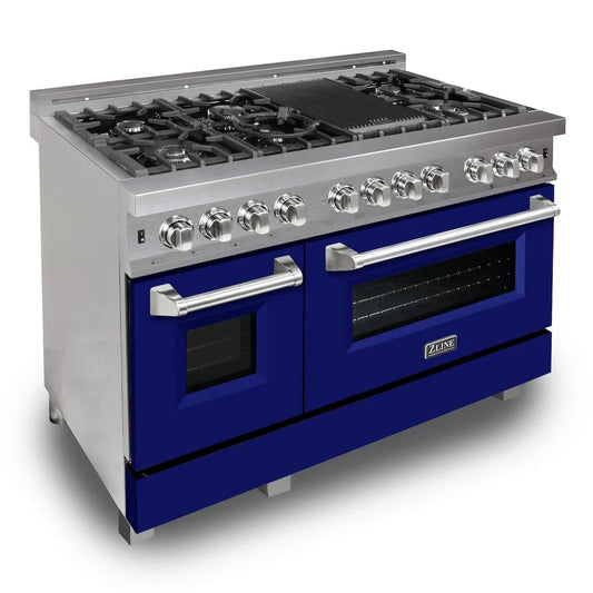 ZLINE 48" Bundle Range RAS-BM-48 & Range Hood 8654BM-48, 2KP-RASBMRH48