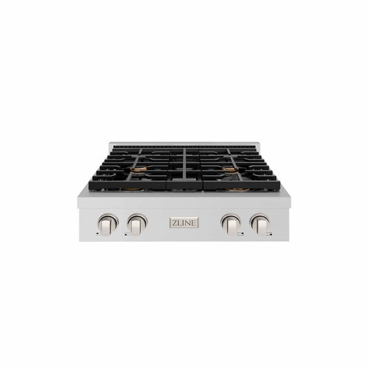 ZLINE 30" Paramount Gas Rangetop Stainless Steel Brass Burners SRT-BR-30