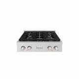 ZLINE 30" Paramount Gas Rangetop Stainless Steel Brass Burners SRT-BR-30