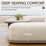 PURPLE LEAF Hailar L-Shaped Patio Conversation Set with Genuine Teak Cushions and Pillows Olefin Rope Backres Outdoor Couch Sets for Backyard Porch