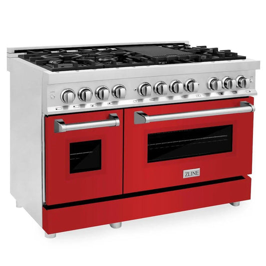 ZLINE 48" Bundle Range RA-RM-48 & Wall Range Hood KB-48, 2KP-RARMRH48