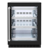 ZLINE 24" Touchstone 151 Can Beverage Fridge Black Matte Glass Door RBSO-BLM-24
