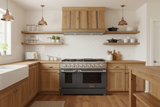 Kucht 48" Gas Range in Stainless Steel with Grey Oven Doors, KNG481-GR