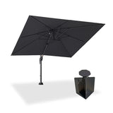 PURPLE LEAF Pool Umbrella Outdoor Cantilever Umbrella with In-ground Base