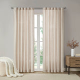 Linen with Fleece Lining Window Panel, Curtains, Natural