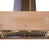 ZLINE 36"  Wooden Wall Mount Range Hood, Butcher Block, 681M-36