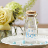 Printed Vintage 3.8 oz. Milk Bottle Favor Jar - It's A Boy