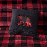 Plush To Sherpa Winter Comforter Set, Red Buffalo Check