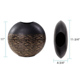 Golden Thread Large Disc Vase