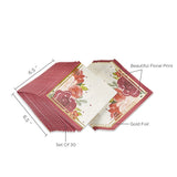 Burgundy Blush Floral 2 Ply Paper Napkins (Set of 30)