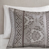 Classic Botanical 7-Piece Comforter Set, Silver/Grey