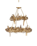 Aviary Gold Two-Tier Chandelier