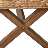 Seagrass Woven Farmhouse Rustic Boho Bench