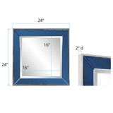 Square Devon Mirror in Blue