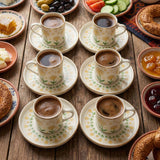 Yellow Daisy Gold Rim Espresso Cup & Saucer Set