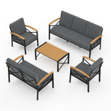 5-Piece Outdoor Conversation Set Patio Chairs with Cushions