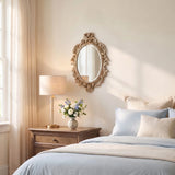 French D' Amboise Collection of Silver Petite Mirrors- Oval