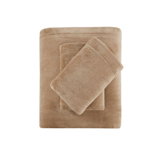 Micro Plush Solid Sheet Set, Taupe