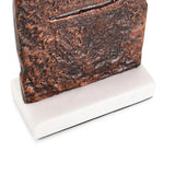 Modern Man Sculpture in Aluminum with Marble Base- Tall