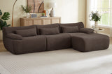 FLOVEX 110" 3-Seater Sofa with 1 Ottoman