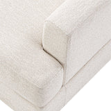 Modern Oversized Upholstered Armchair, Beige