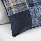 Modern Farmhouse Patchwork Quilt Mini Set, Blue