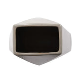 Geo Matte Stone Ceramic Vase- Medium