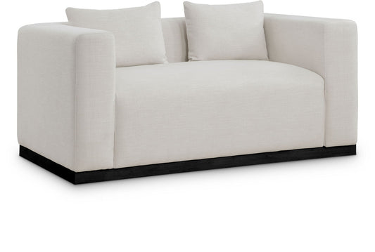 Alfie - Linen Textured Fabic Loveseat