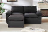 DERVAL 80" Loveseat with 1 Ottoman