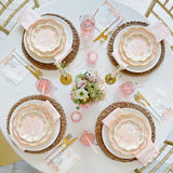 Elephant Baby Shower 9 in. Premium Paper Plates - Pink (Set