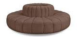 Arc - Faux Leather 8 Piece Round Modular Sofa